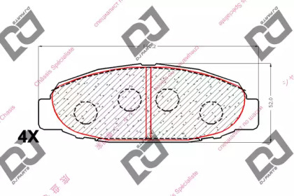 Комплект тормозных колодок DJ PARTS BP1788